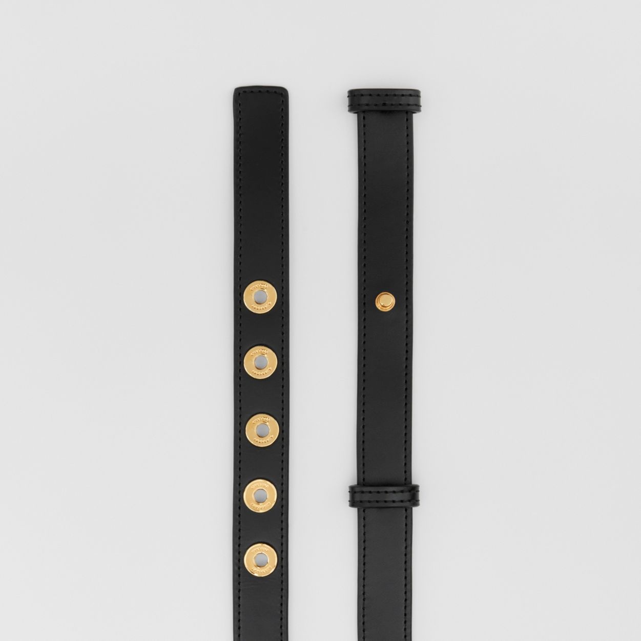 Logo Graphic Leather Belt - 5