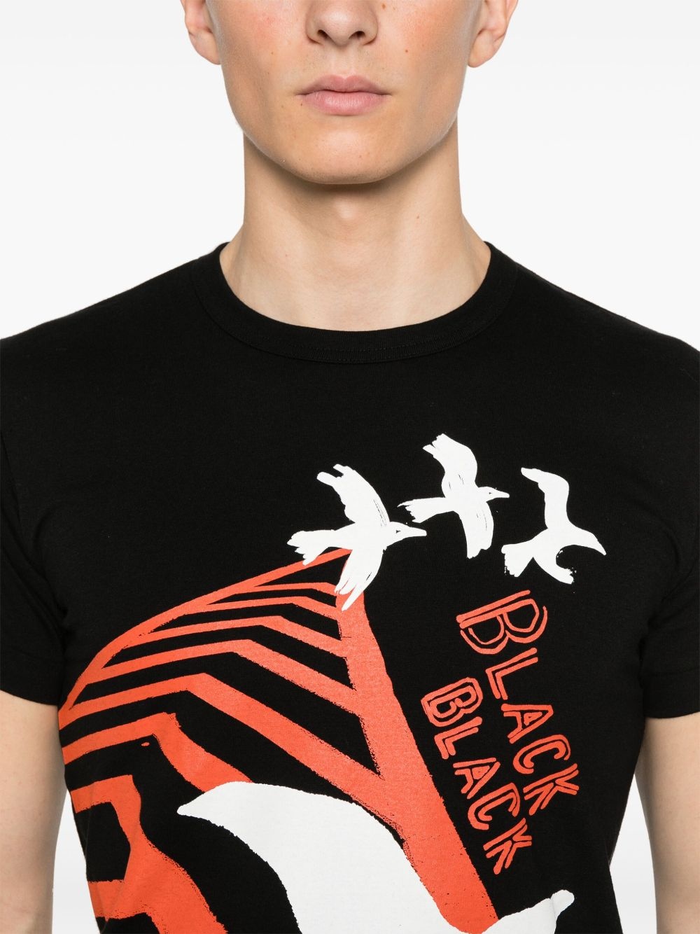 bird-print T-shirt - 5
