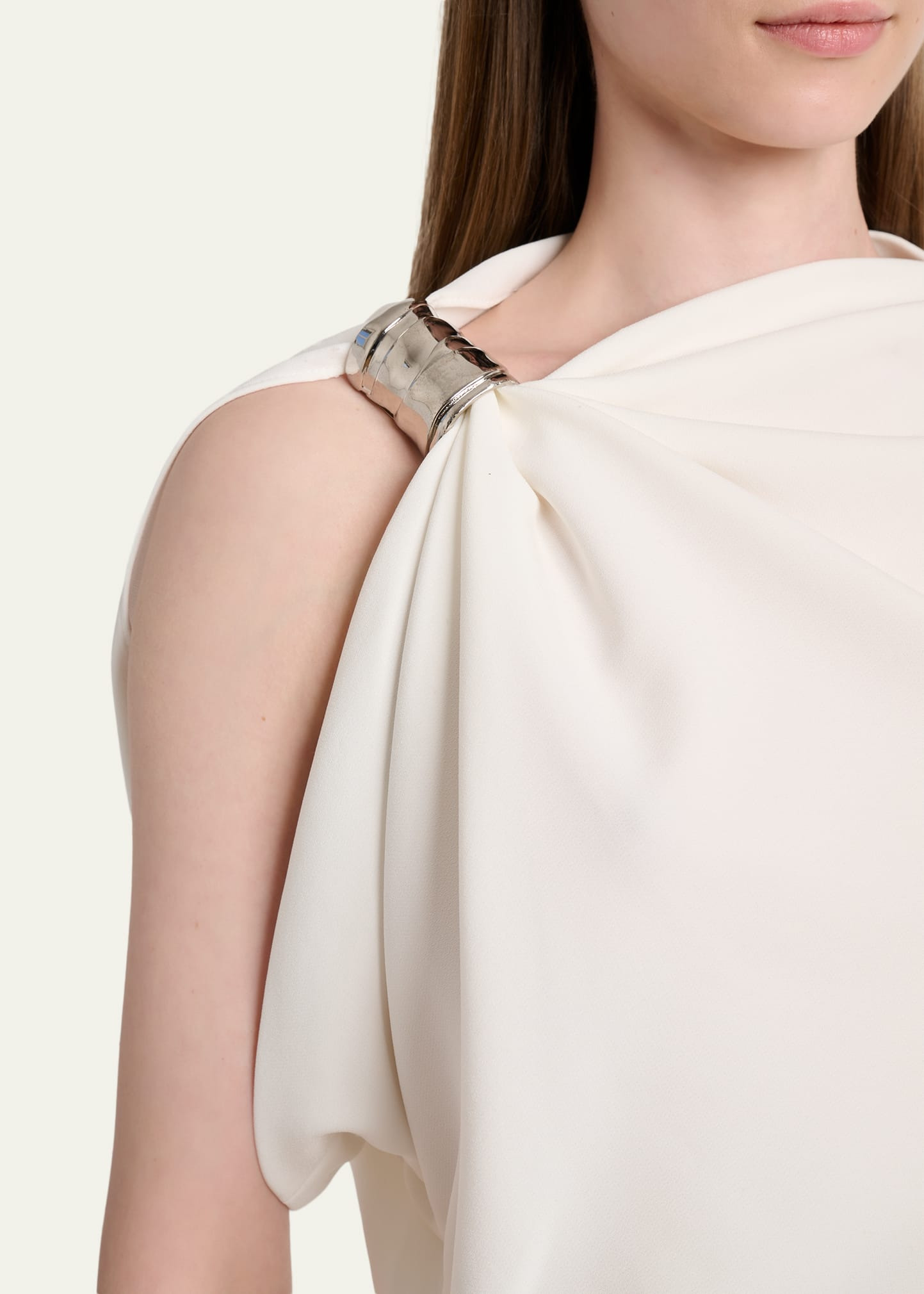 Malika Draped Short-Sleeve Top - 5