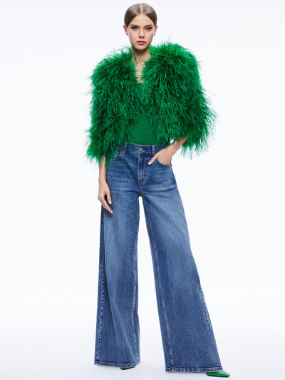 Alice + Olivia KIDMAN FEATHER JACKET outlook