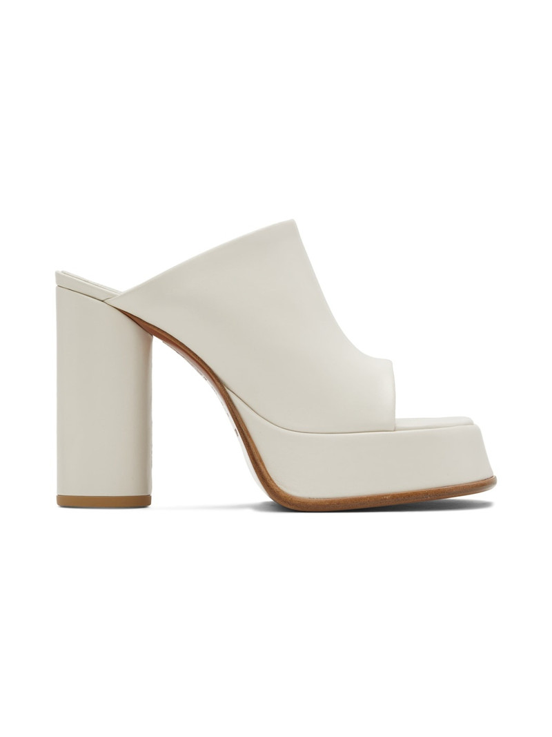 White Platform Mules 1