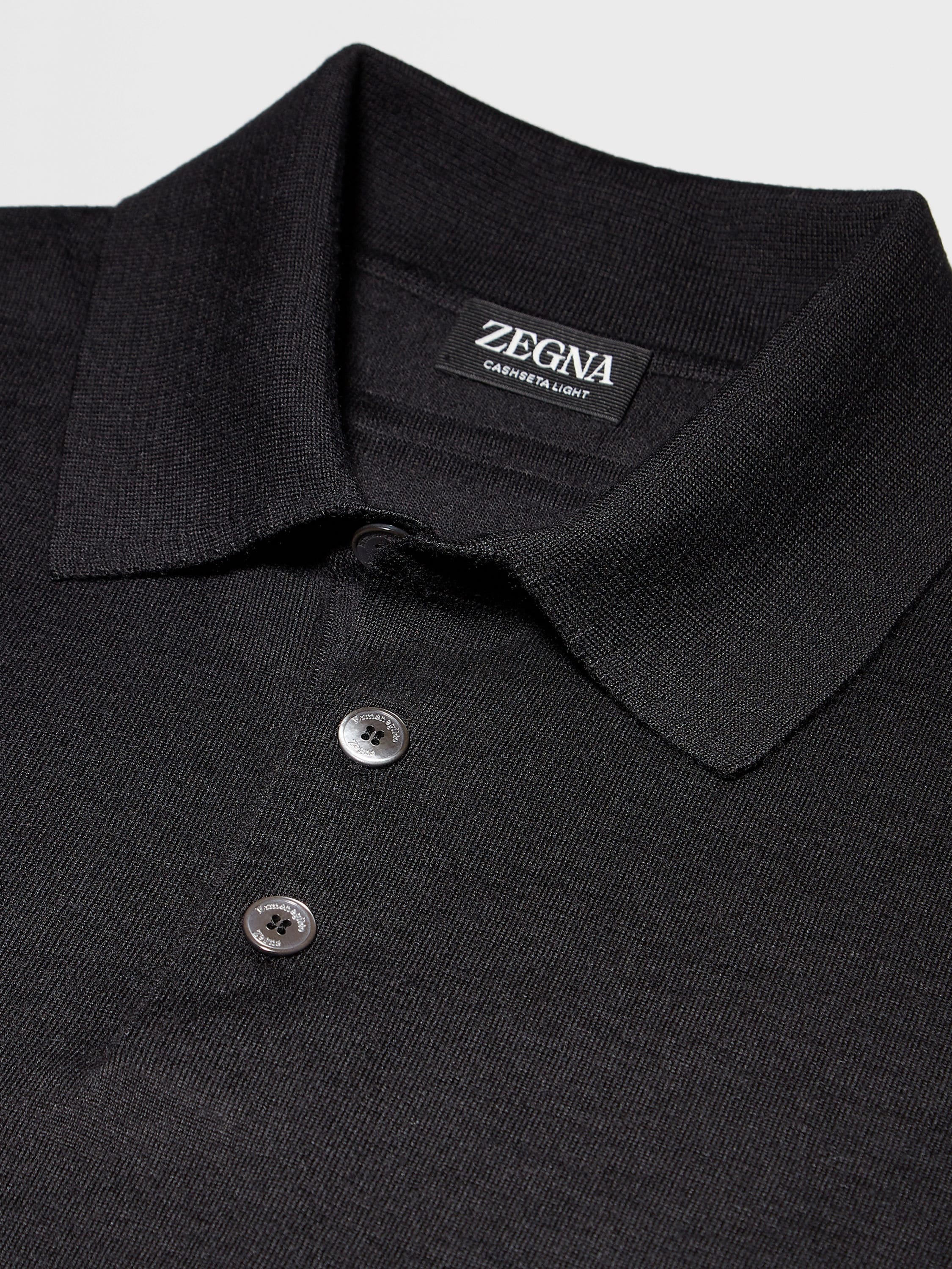 BLACK CASHSETA POLO SHIRT - 4