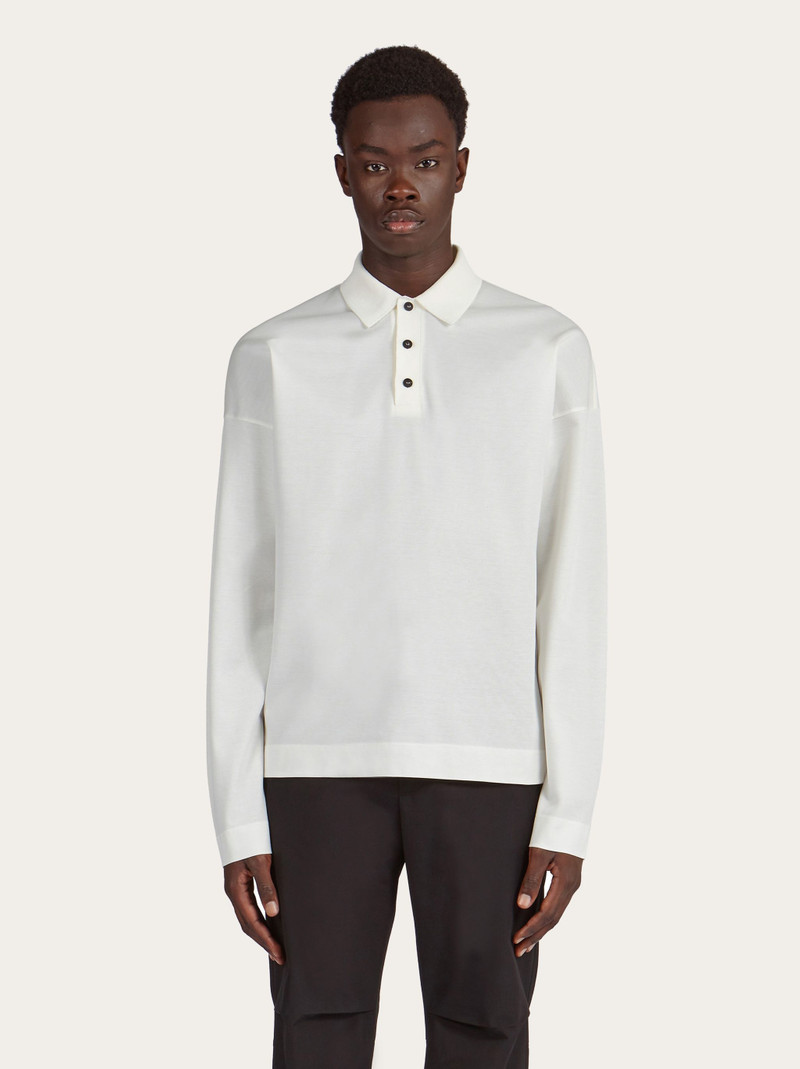 FERRAGAMO Jersey piquet long sleeved polo outlook