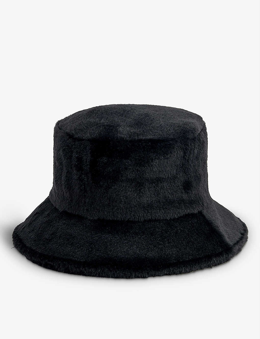 Ape head patch faux-fur bucket hat - 3
