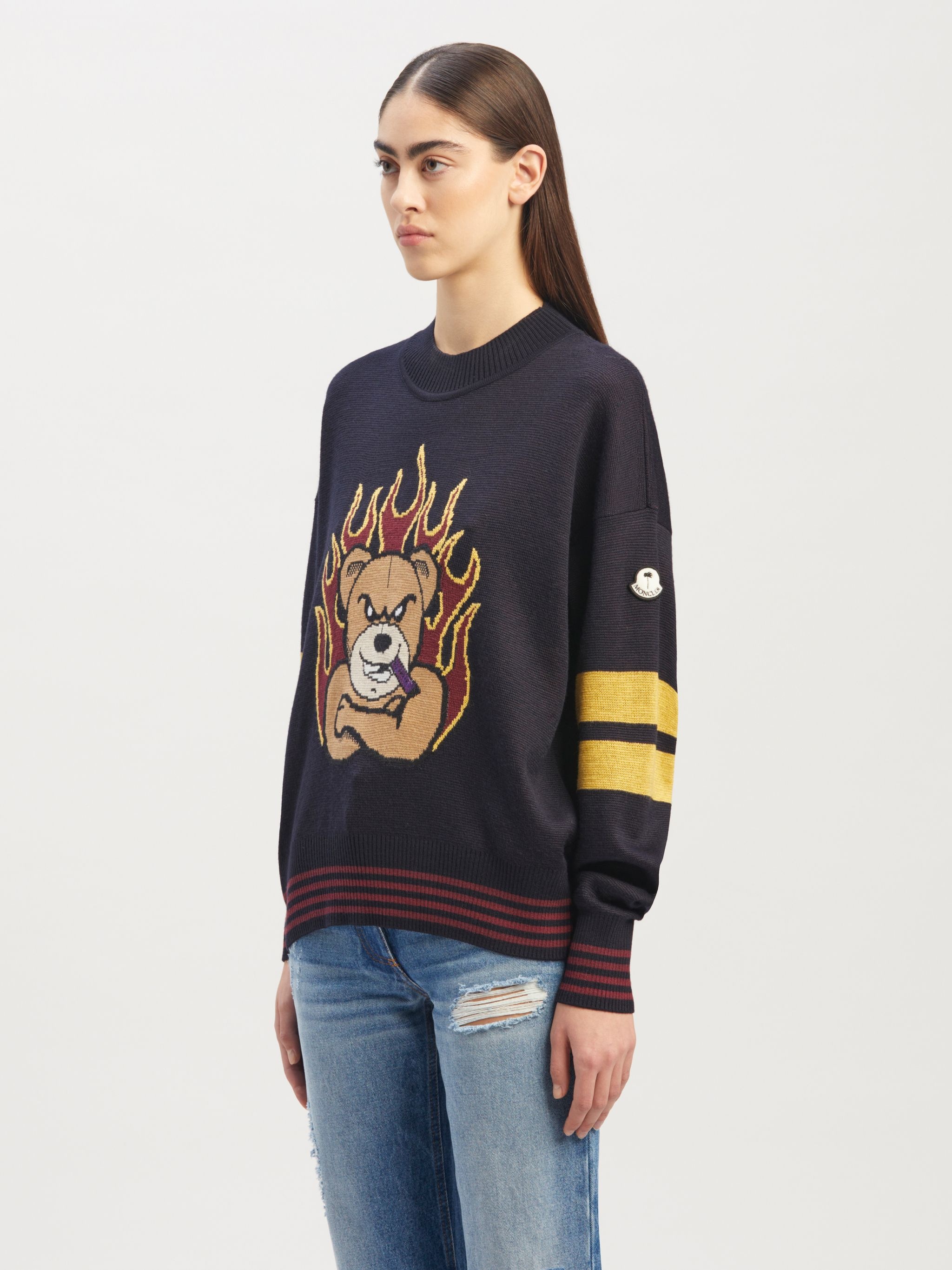 8 MONCLER PALM ANGELS TRICOT CREWNECK - 4