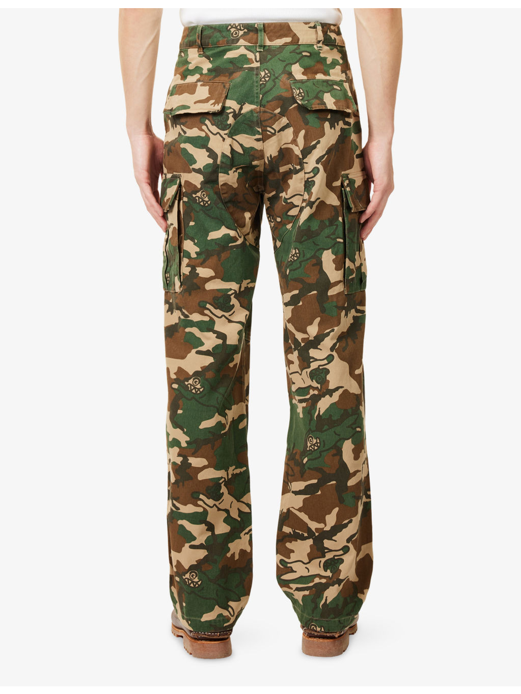 Running Dog Camo Denim Cargo Trousers - 4