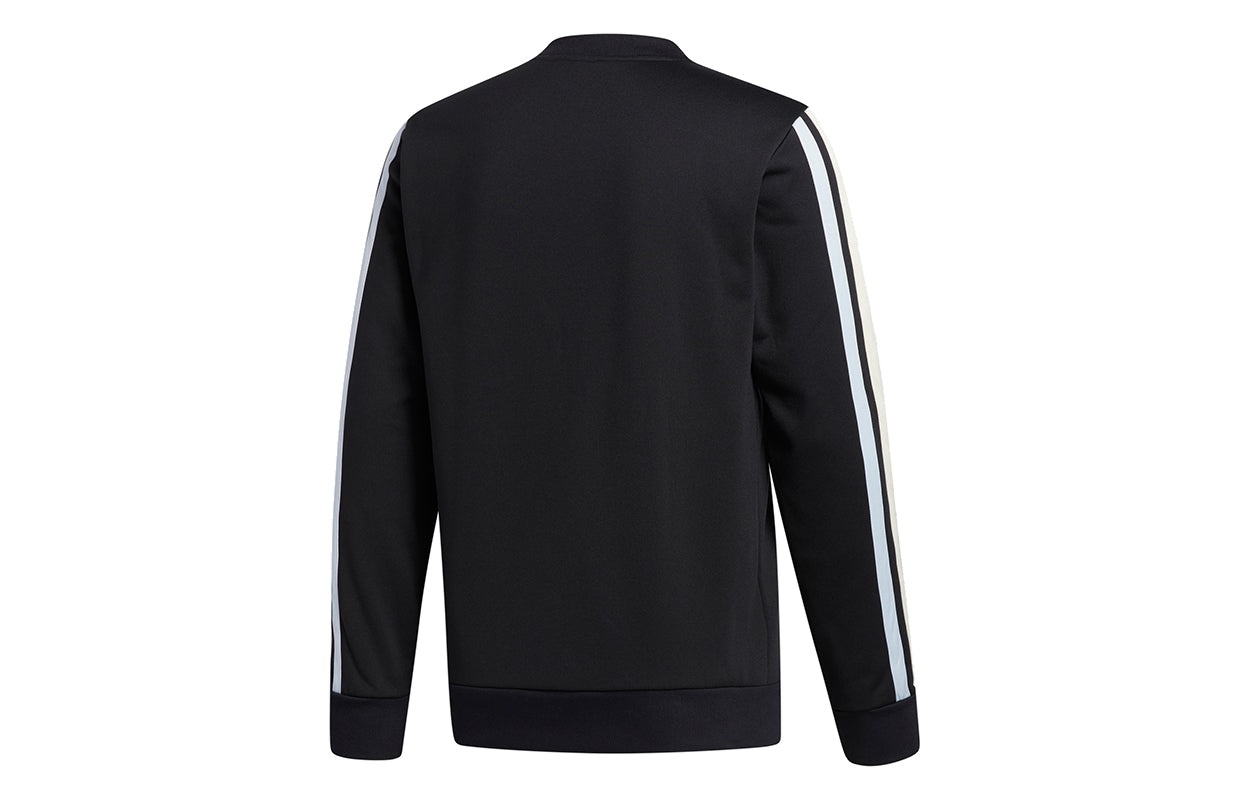 adidas Decorate Cr Basketball Casual Sports Stripe Round Neck Black GU0507 - 2
