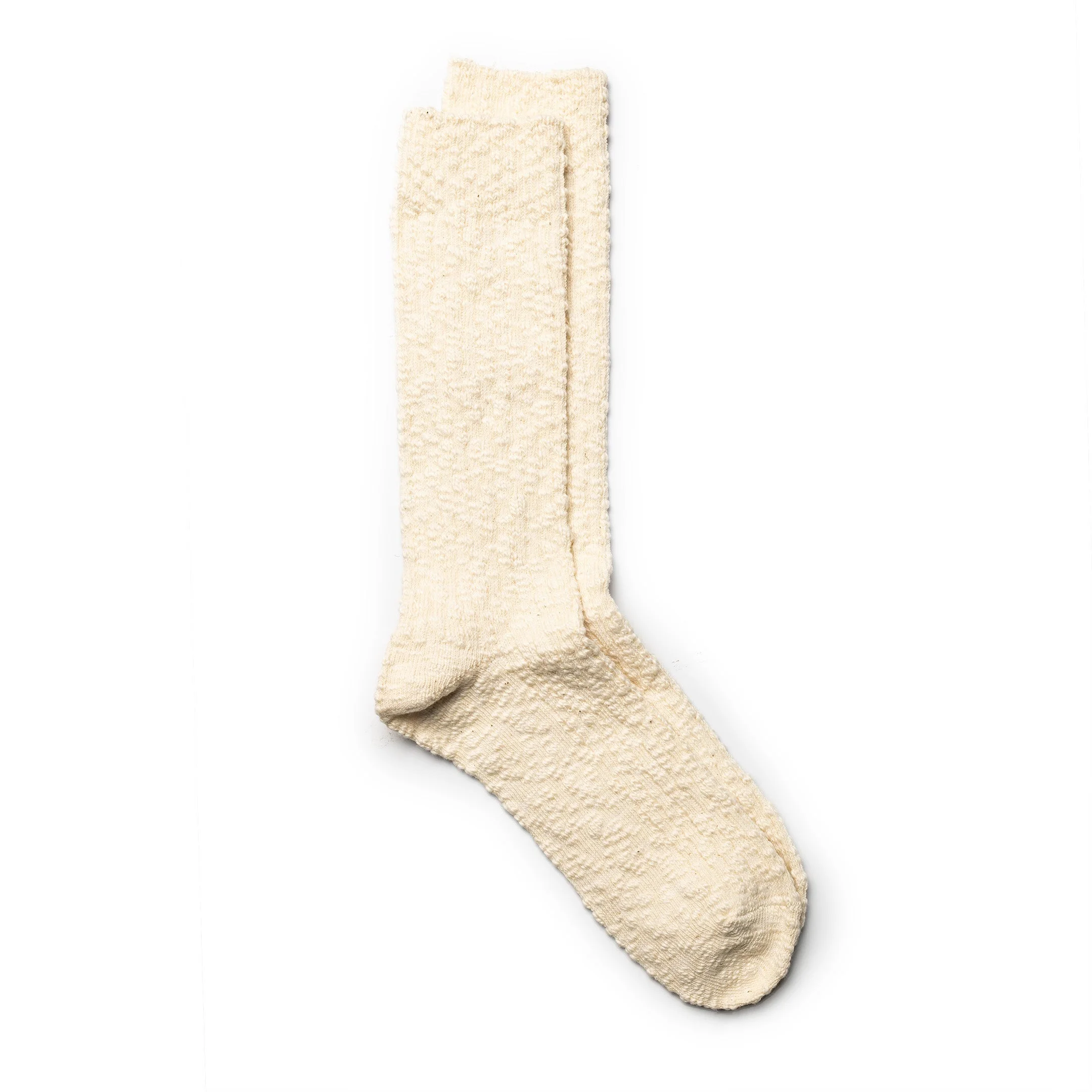 Anonymous Ism Light Slub Crew Sock Ivory - 1