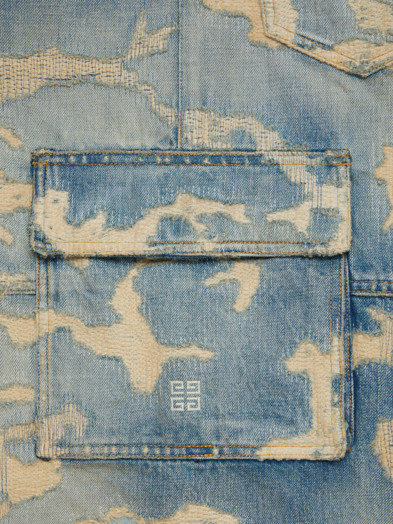 BERMUDA SHORTS IN RIP AND REPAIR DENIM AND MOLESKINE 6