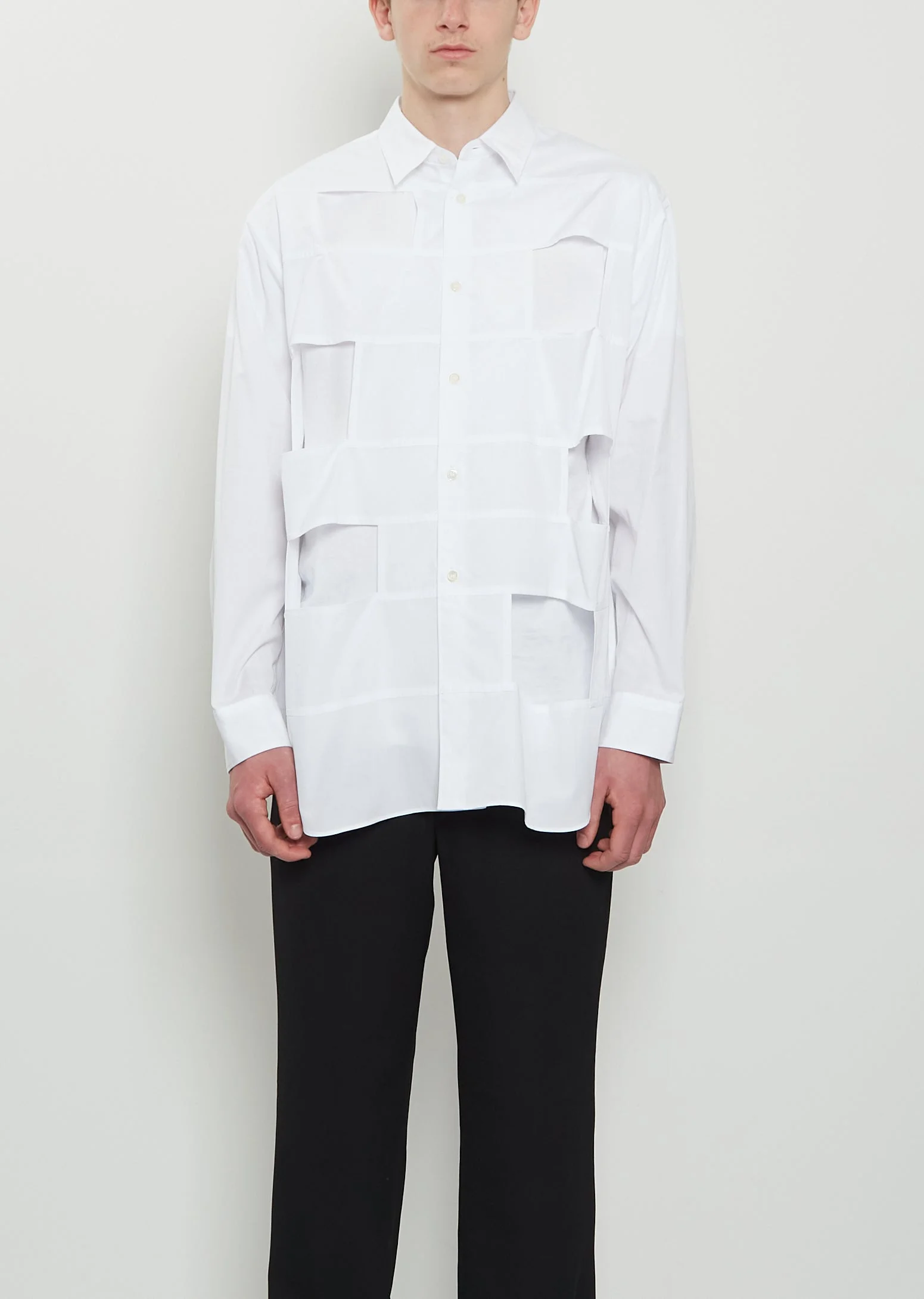 Cotton Square Cut Out Shirt - 1