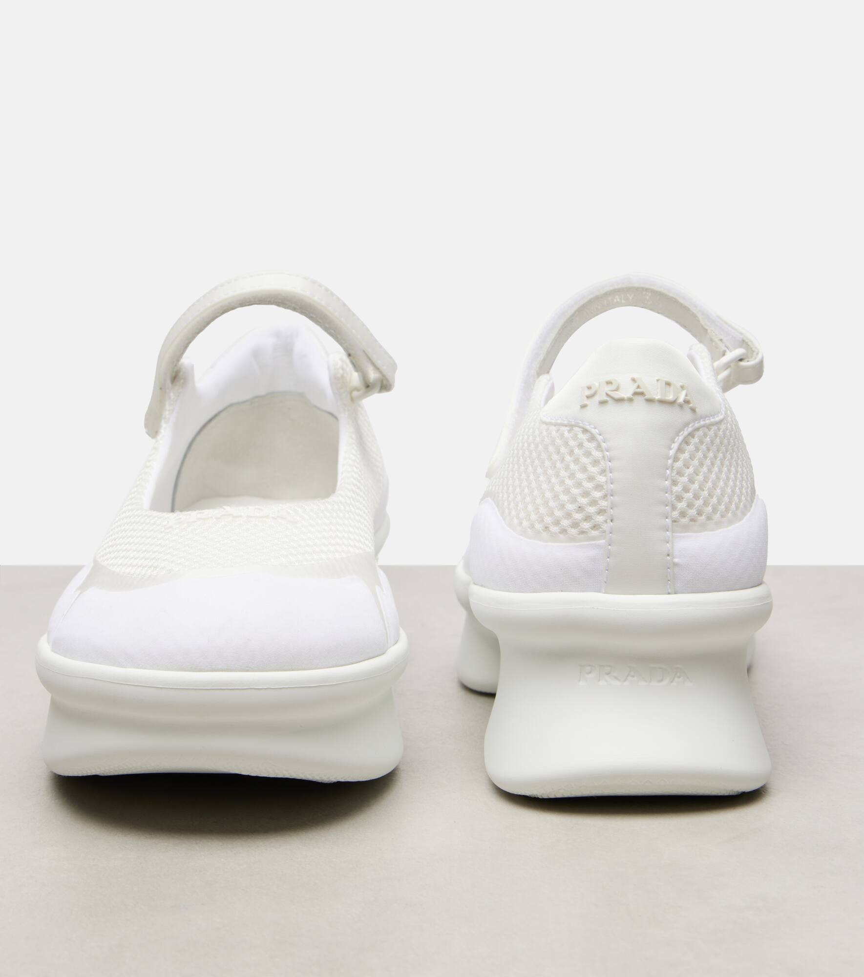 Wavy mesh Mary Jane flats - 5