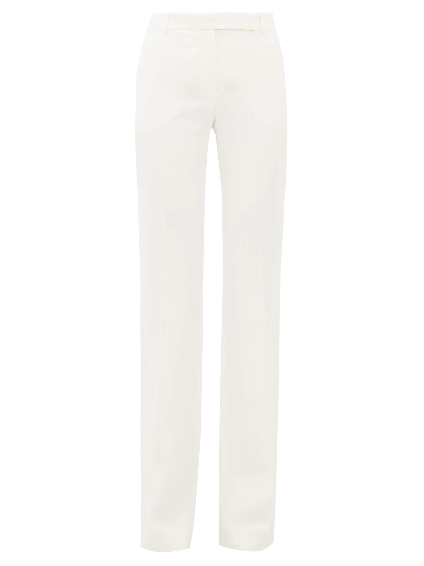 Flared crepe tailored trousers - 1