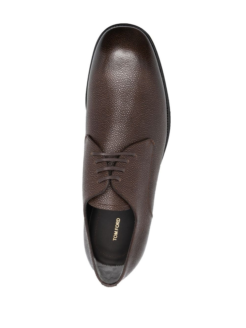 grained lace-up Derby shoes 4