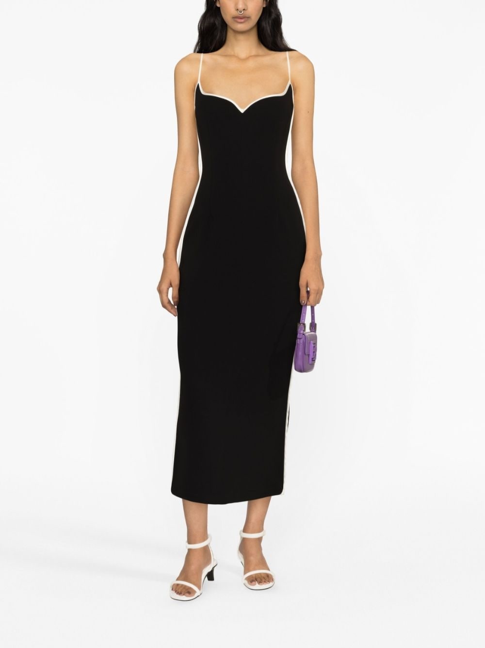 sweatheart-neck maxi dress - 2