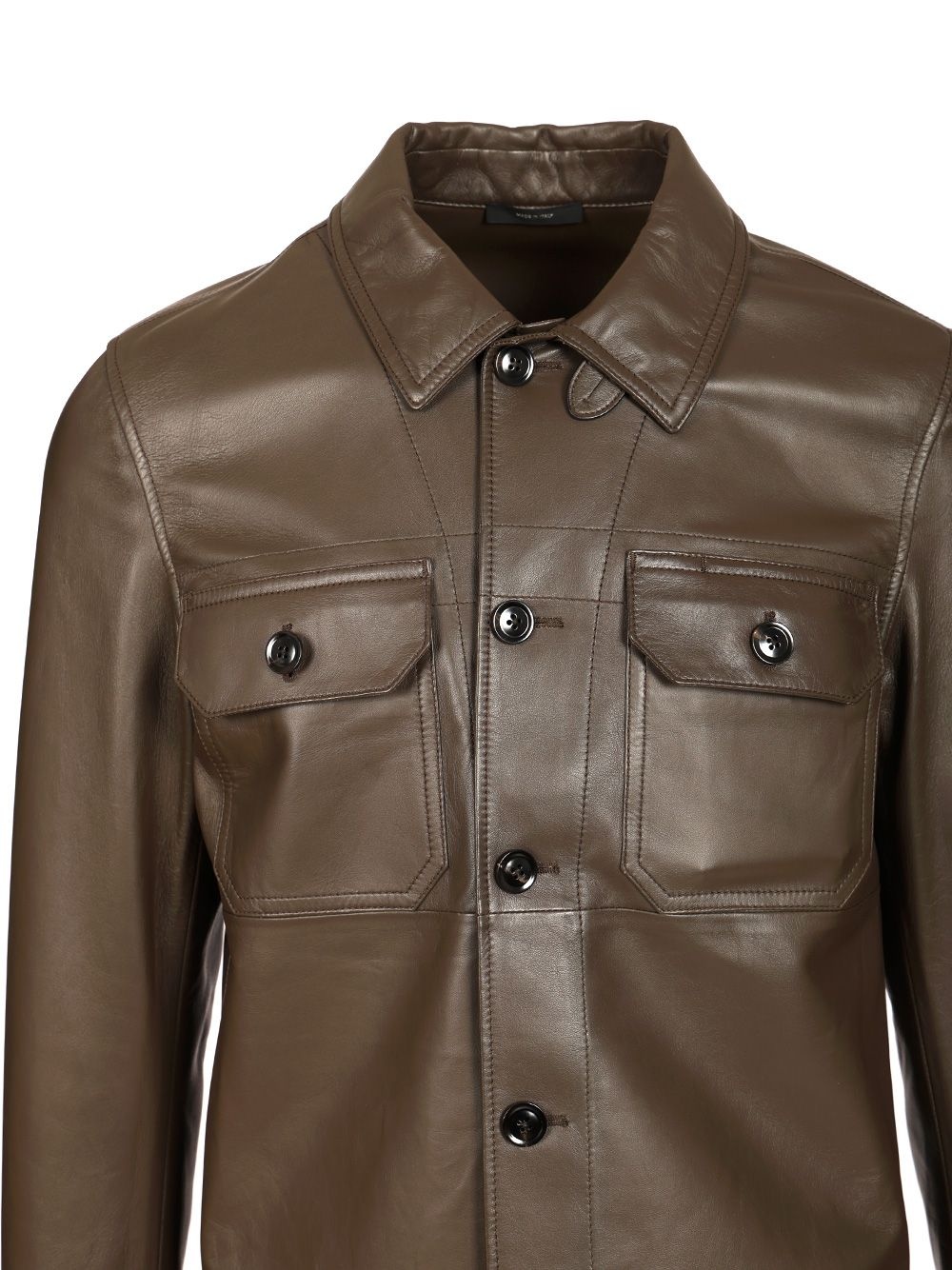 Buttery Leather Lightweight Outershirt Shirts Green - 4