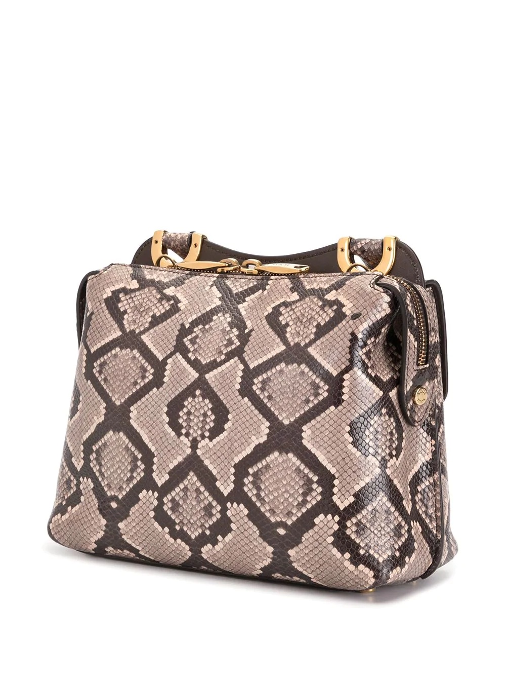 anaconda pattern top handle tote - 3