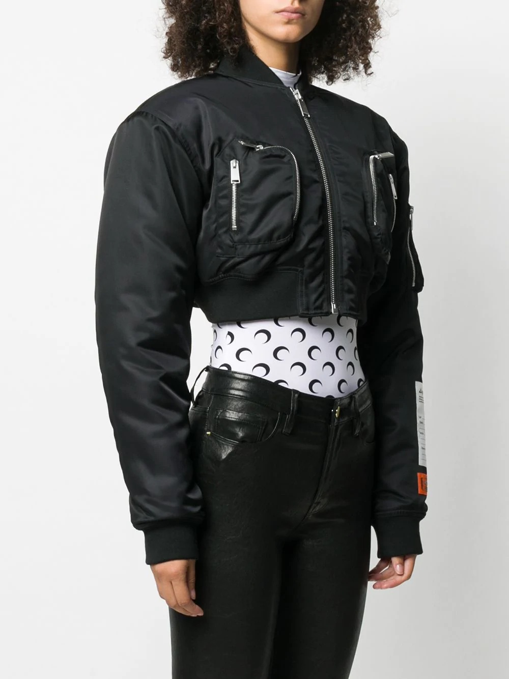 cropped bomber jacket - 3