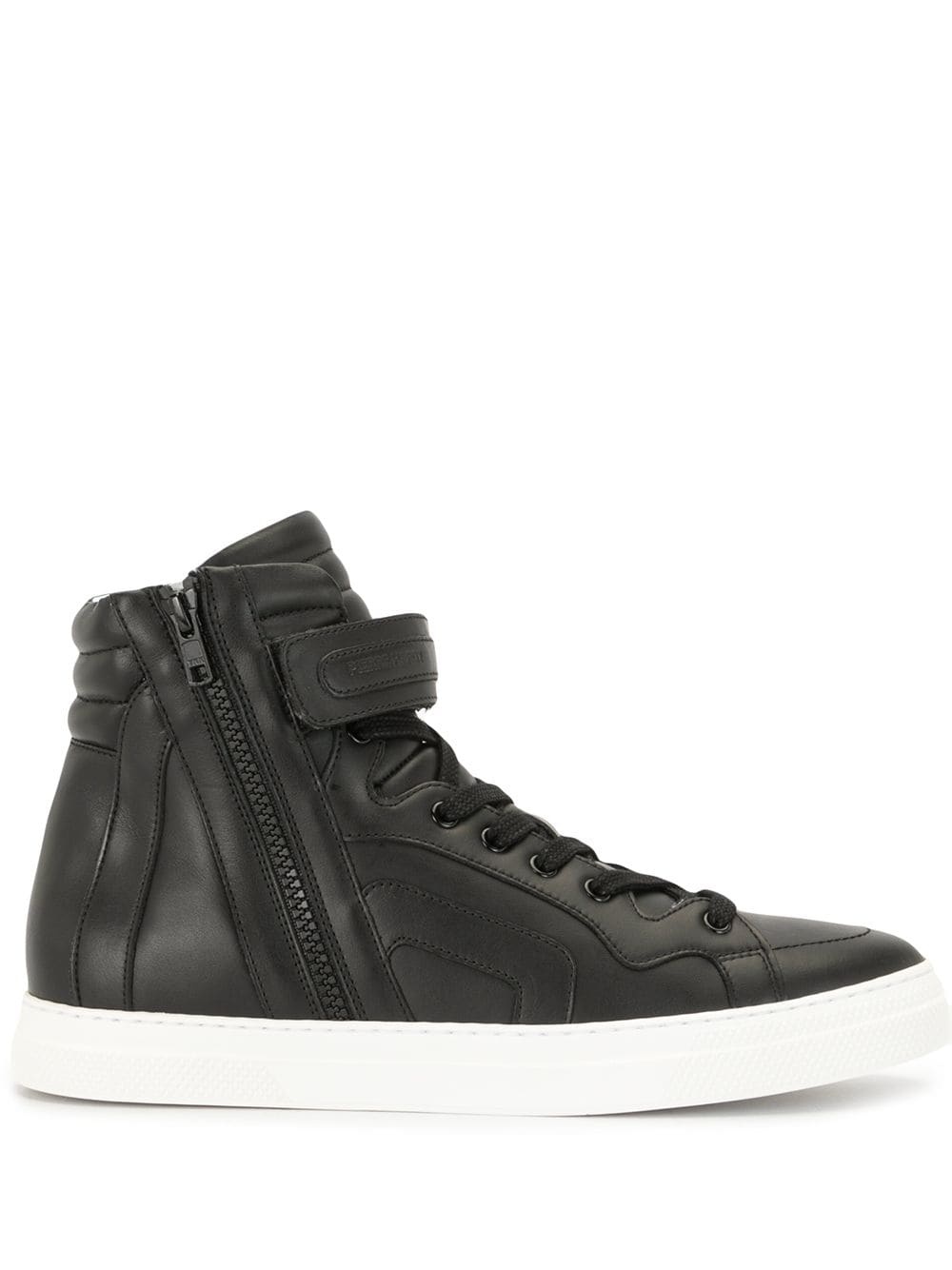 hi-top lace-up trainers - 1