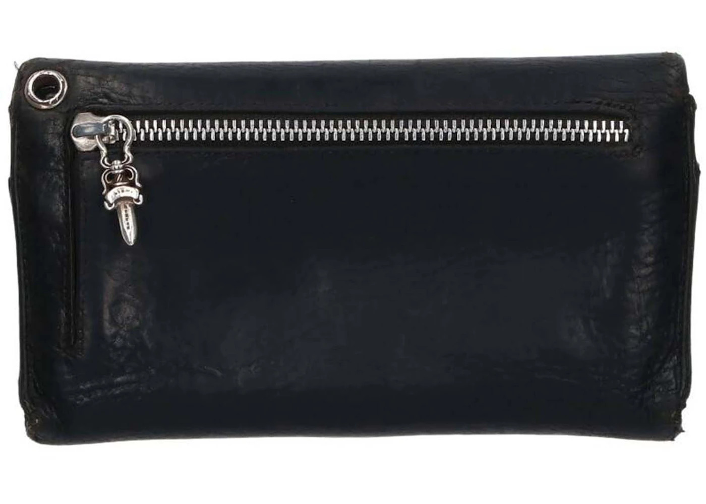 Chrome Hearts Cross Ball Button Leather Wallet Black - 2