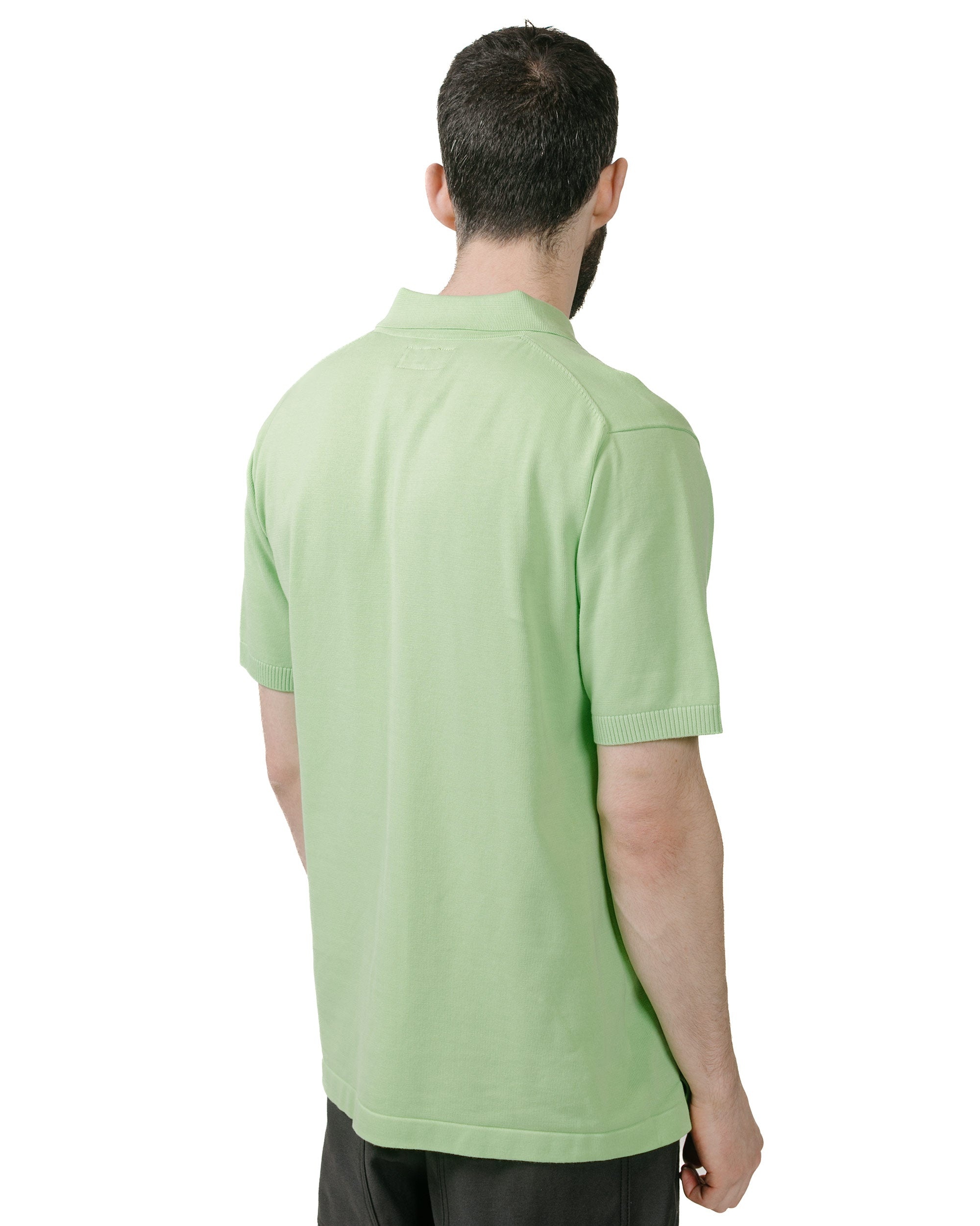 Knit Polo Solid 12G Light Green - 3