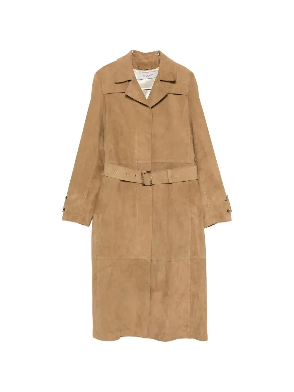 `Journey` Leather Trench Coat With Belt - 1