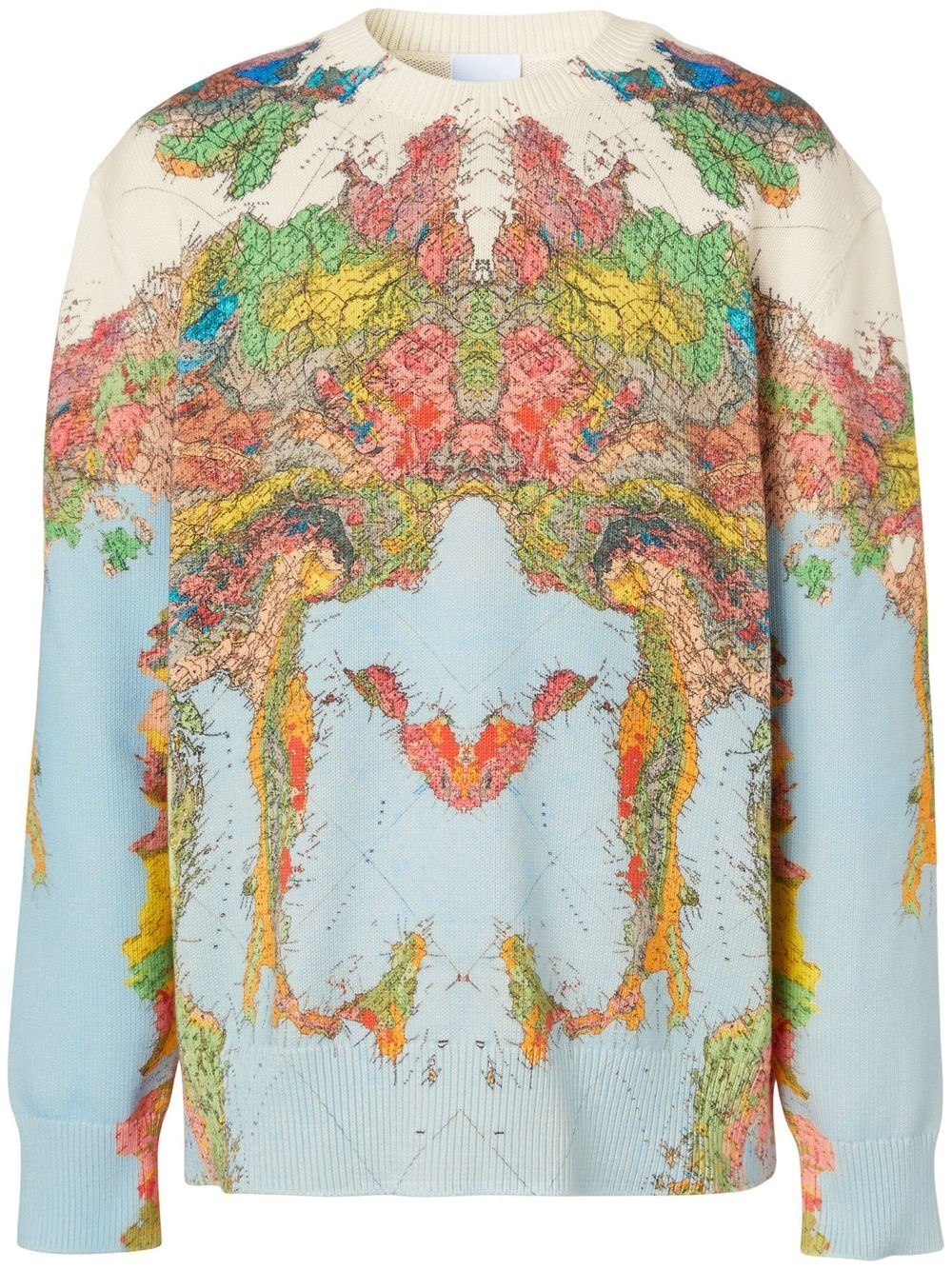 map-print long-sleeve jumper - 1