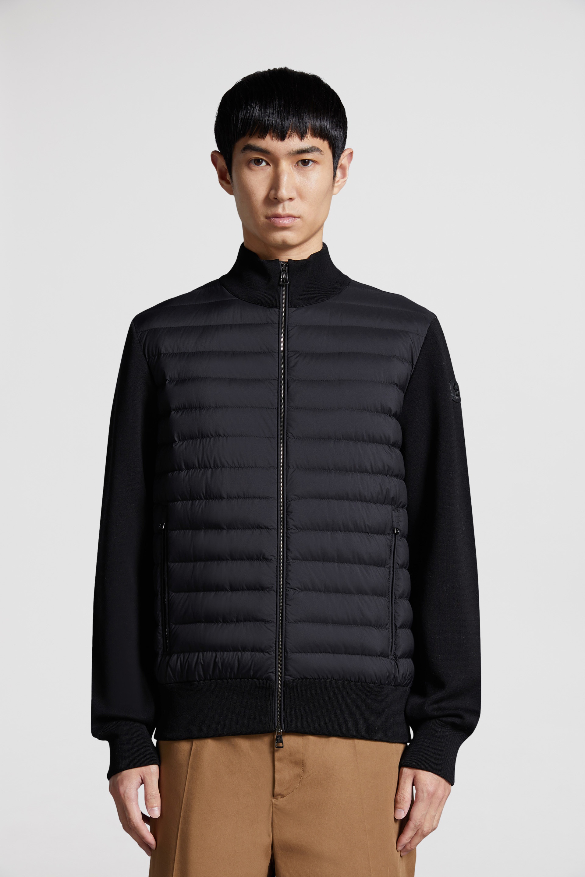 Padded Crêpe Cotton Zip-Up Cardigan - 3