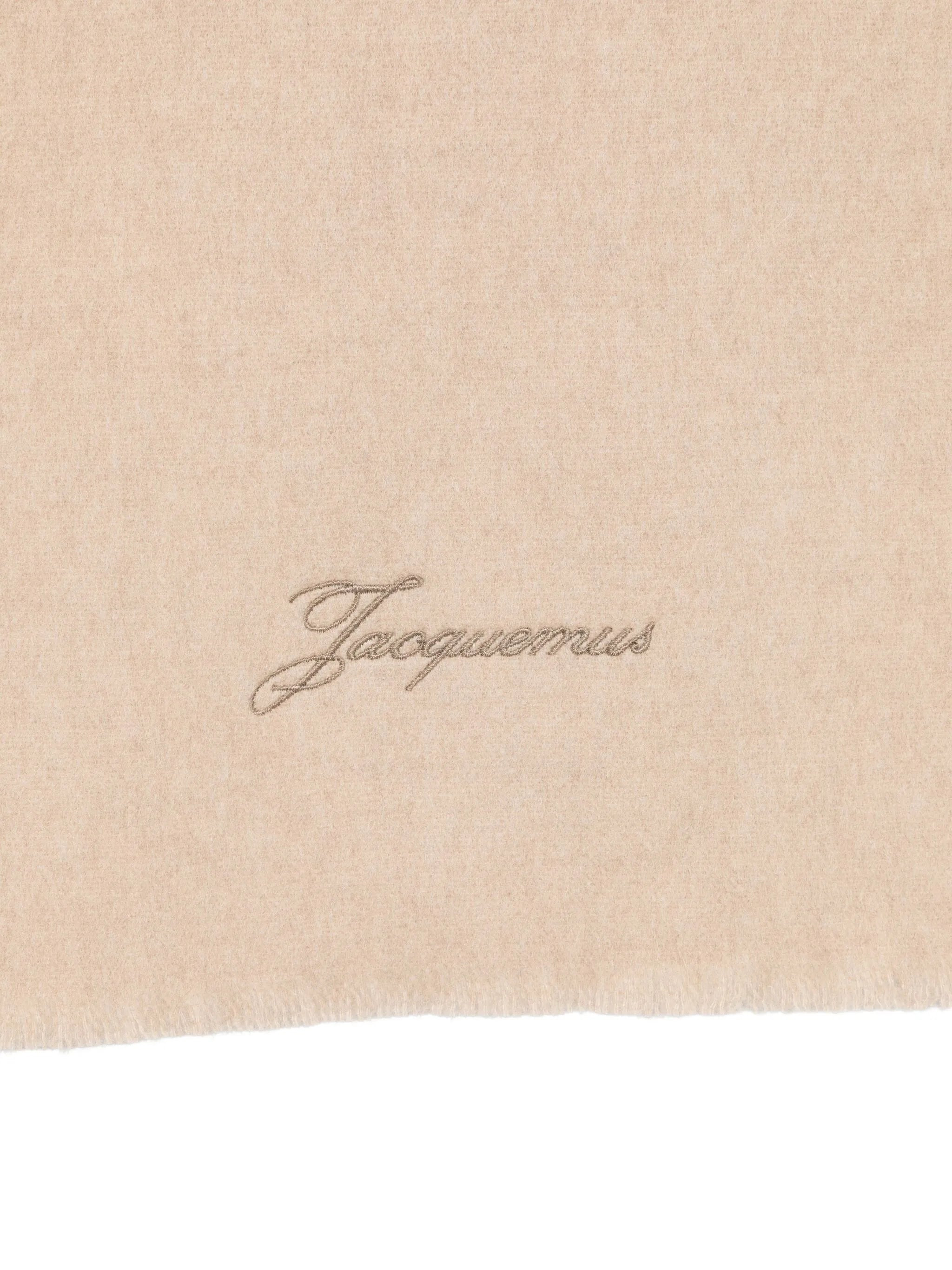 embroidered wool scarf - 2