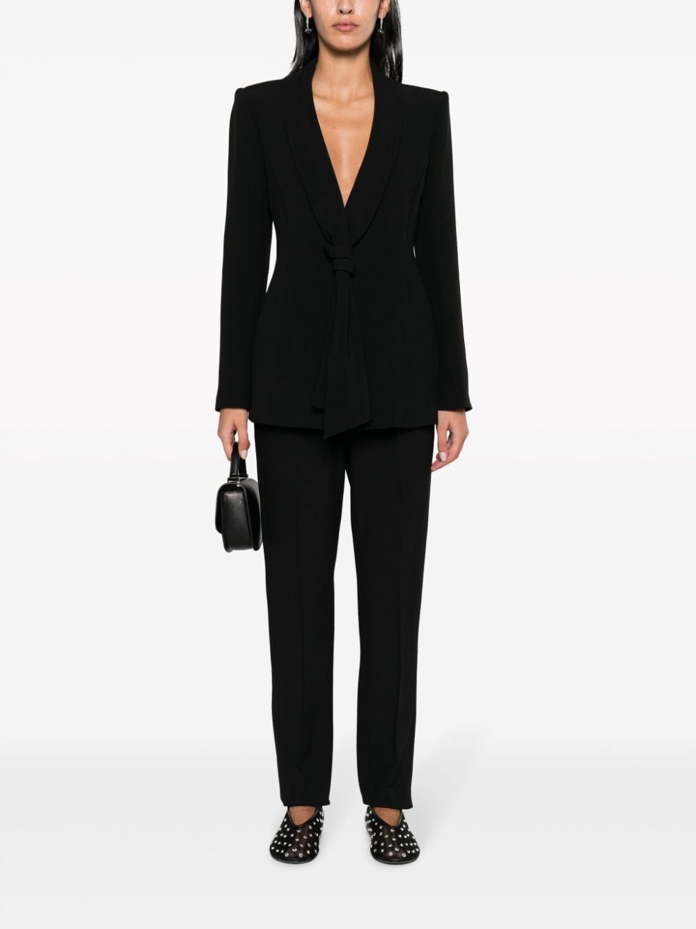 pressed-crease straight-leg trousers - 2