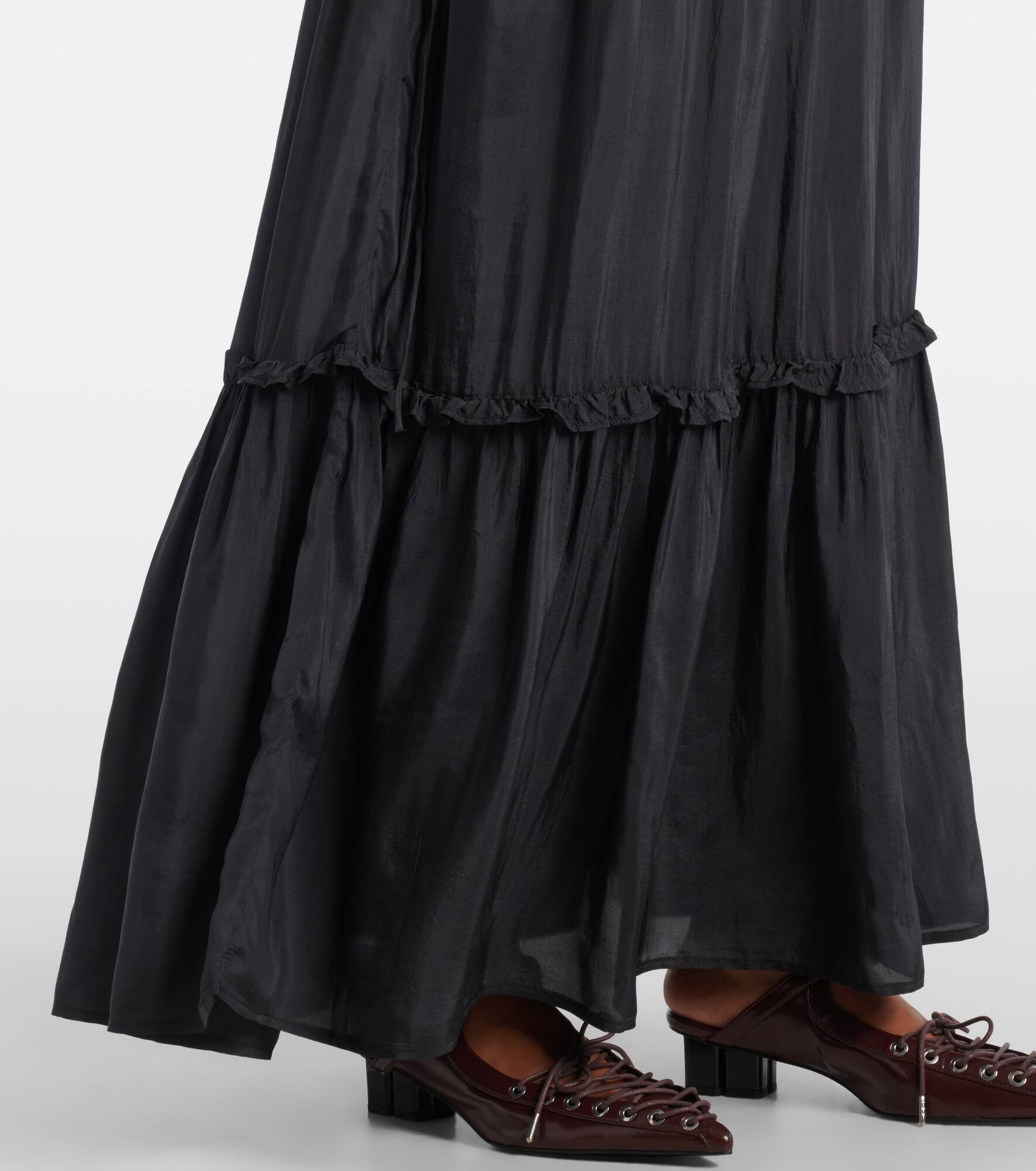 Smocked tiered maxi dress - 5