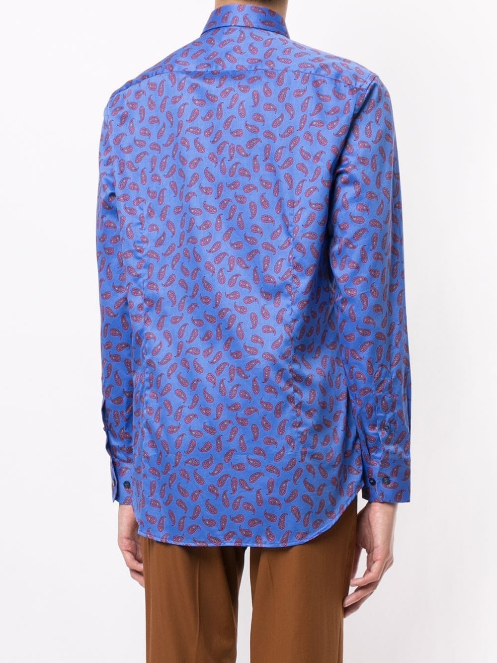 paisley print long-sleeved shirt - 4