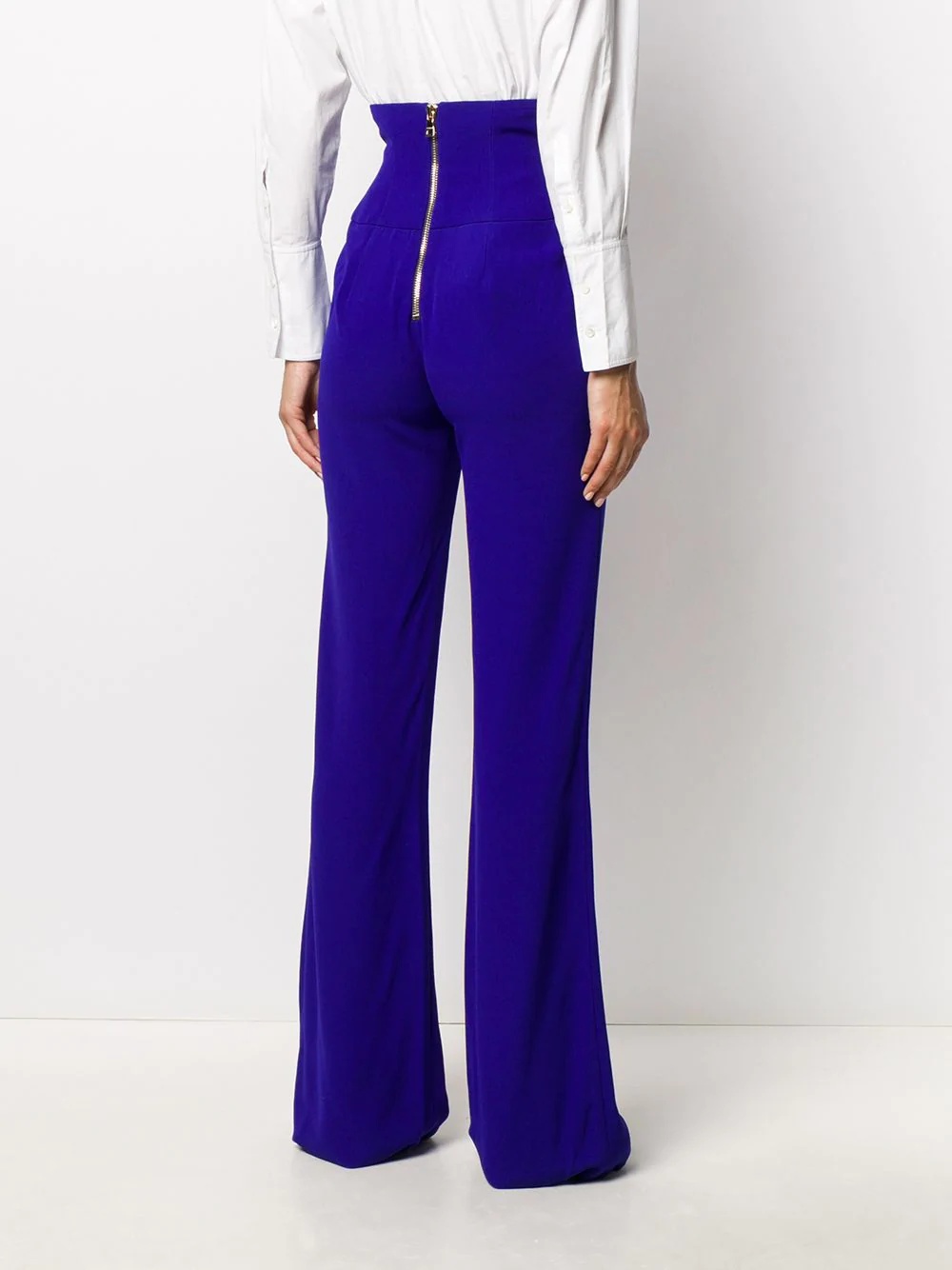 high waist flare trousers - 4