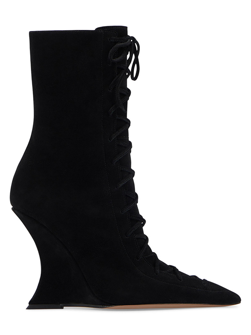 Women's Nina 105MM Suede Ankle Boots - Black 1