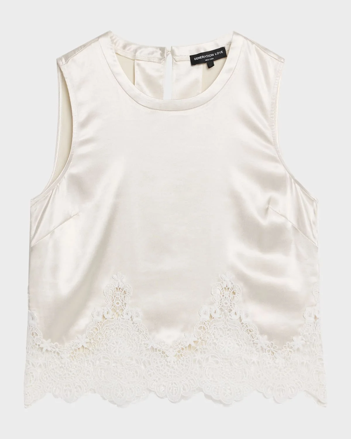 Tegan Liquid Satin Lace Top - 1