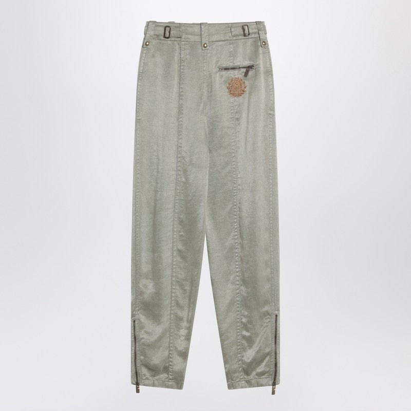 Burberry Trousers With B Shield Emblem In Lyocell Women - 2