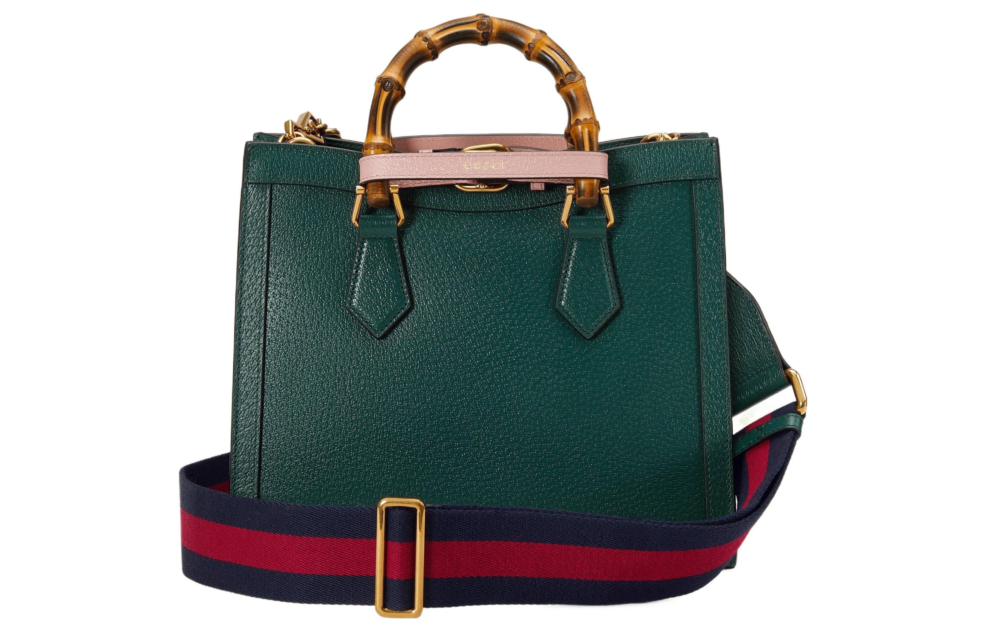 (WMNS) Gucci Diana Small Tote Bag 'Dark Green' 702721-U3ZDT-3670 - 4