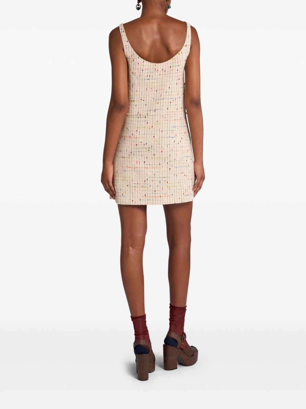 bouclé mini dress - 3
