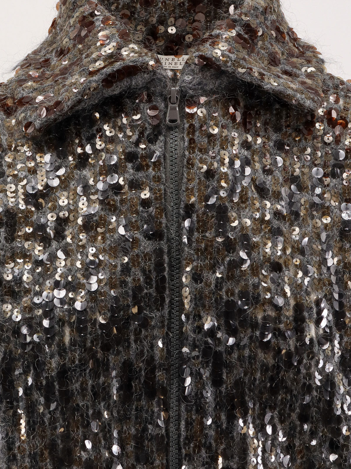 Mohair Cardigan With All-Over Sequins - 3