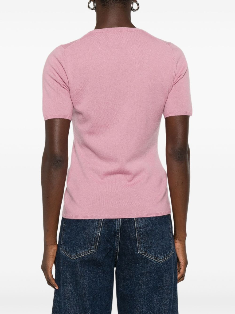 crew-neck cashmere T-shirt - 4