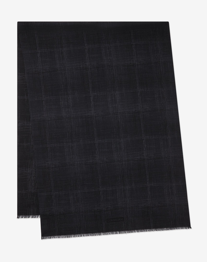 Black pure wool scarf 1