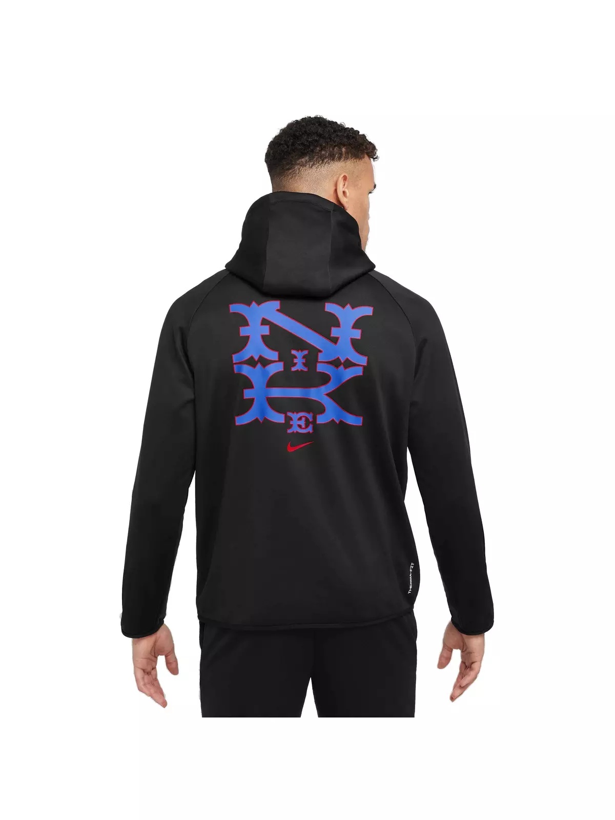 Men's Therma-FIT HD Pullover FH24 Baseball Hoodie -Black/Red - 2