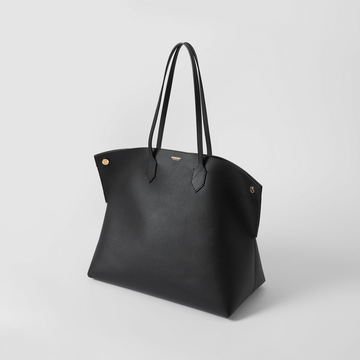 Large Grainy Leather Society Tote - 6