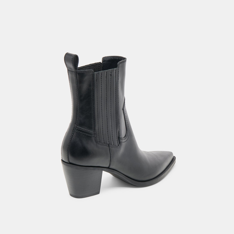SLIM BOOTIES BLACK LEATHER 5