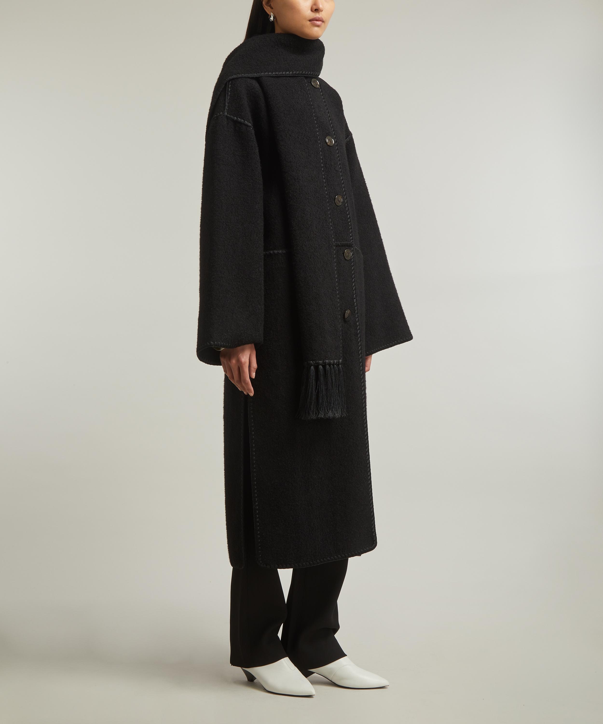 Embroidered Scarf Coat - 3
