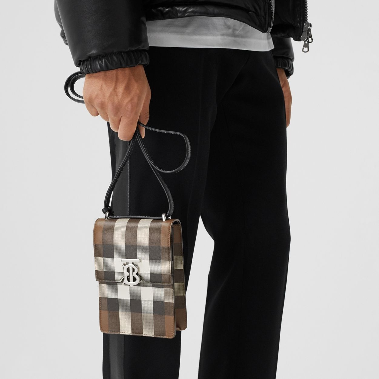 Check Print Leather Robin Bag - 3