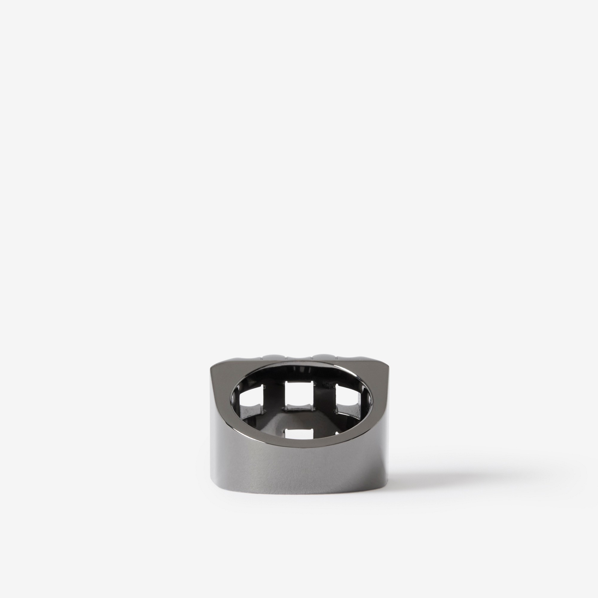 Check Ruthenium-plated Signet Ring - 2