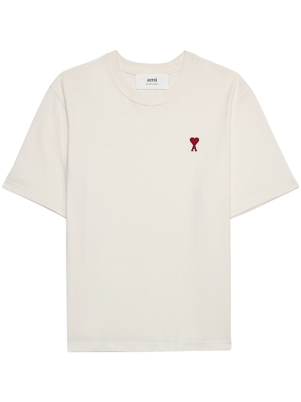 logo-embroidered organic cotton T-shirt - 1