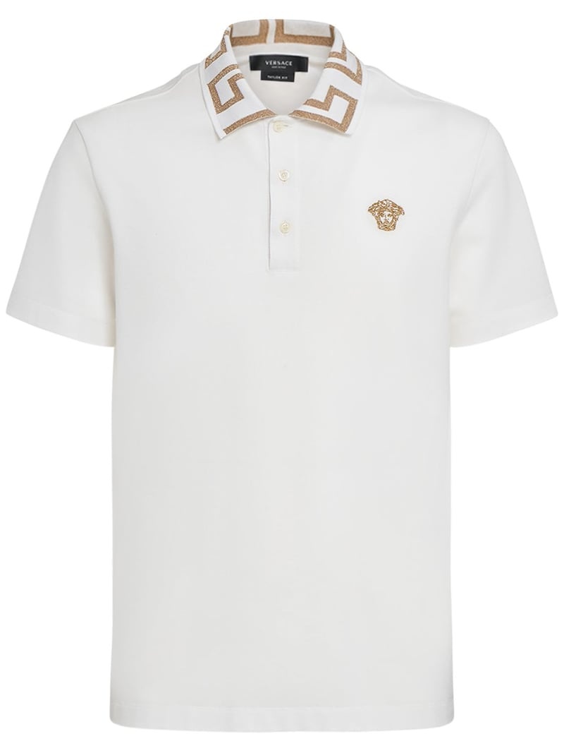 Medusa cotton piqué polo - 1