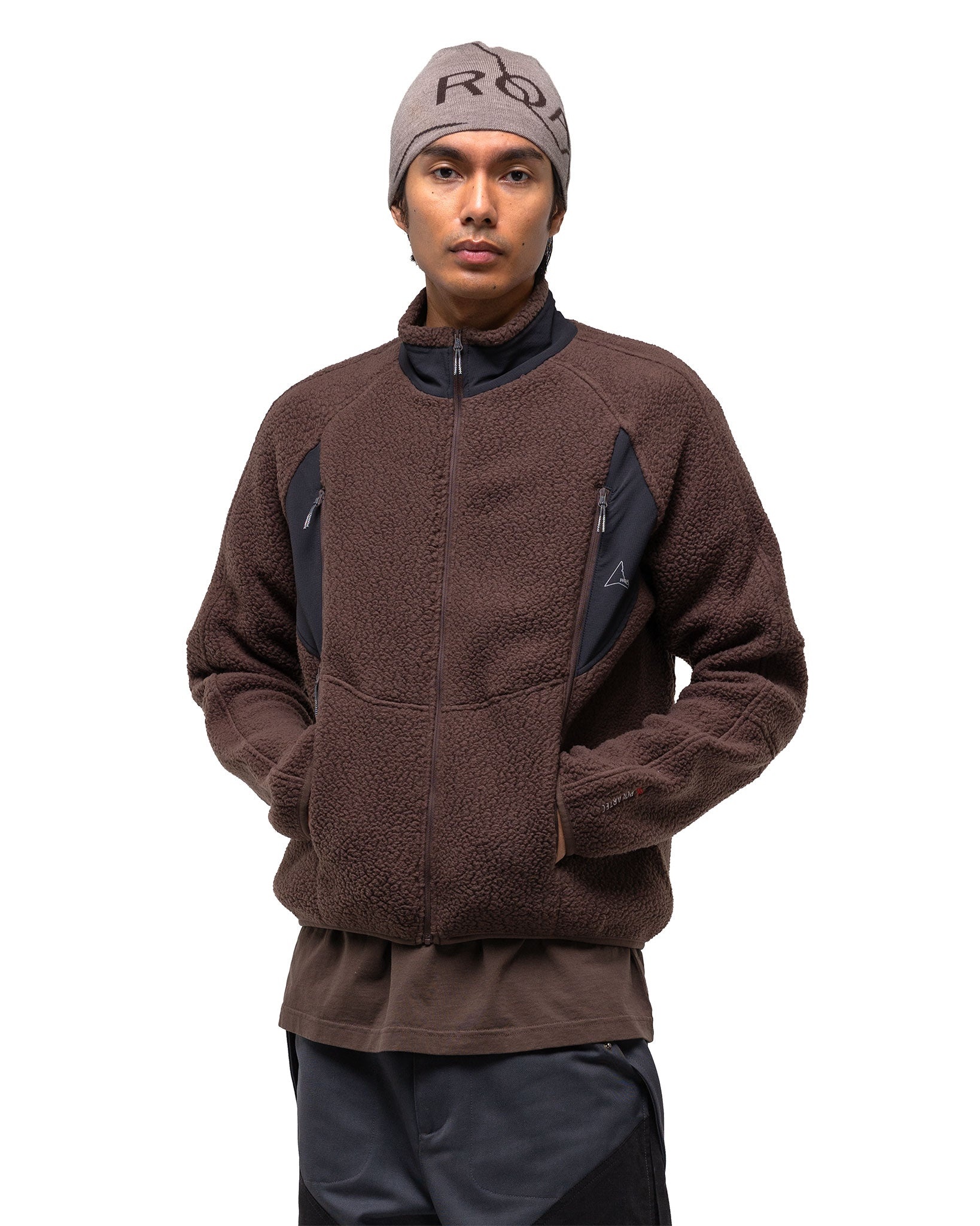 ROA Polartec Fleece Jacket Dark Brown havenshop REVERSIBLE