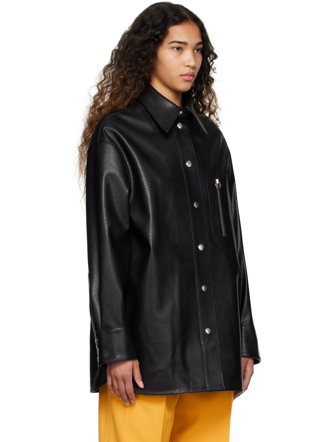 Black Alter Mat Faux-Leather Jacket - 2